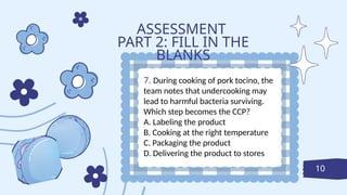 lesson 1 - HAZARD ANALYSIS AND CRITICAL CONTROL POINTS IN FOOD ...