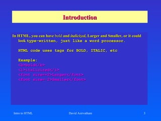 Lesson1 Intro to HTML | PPT