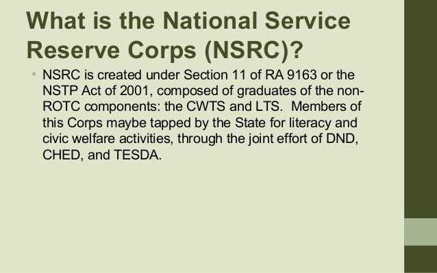 Essay about national service programme
