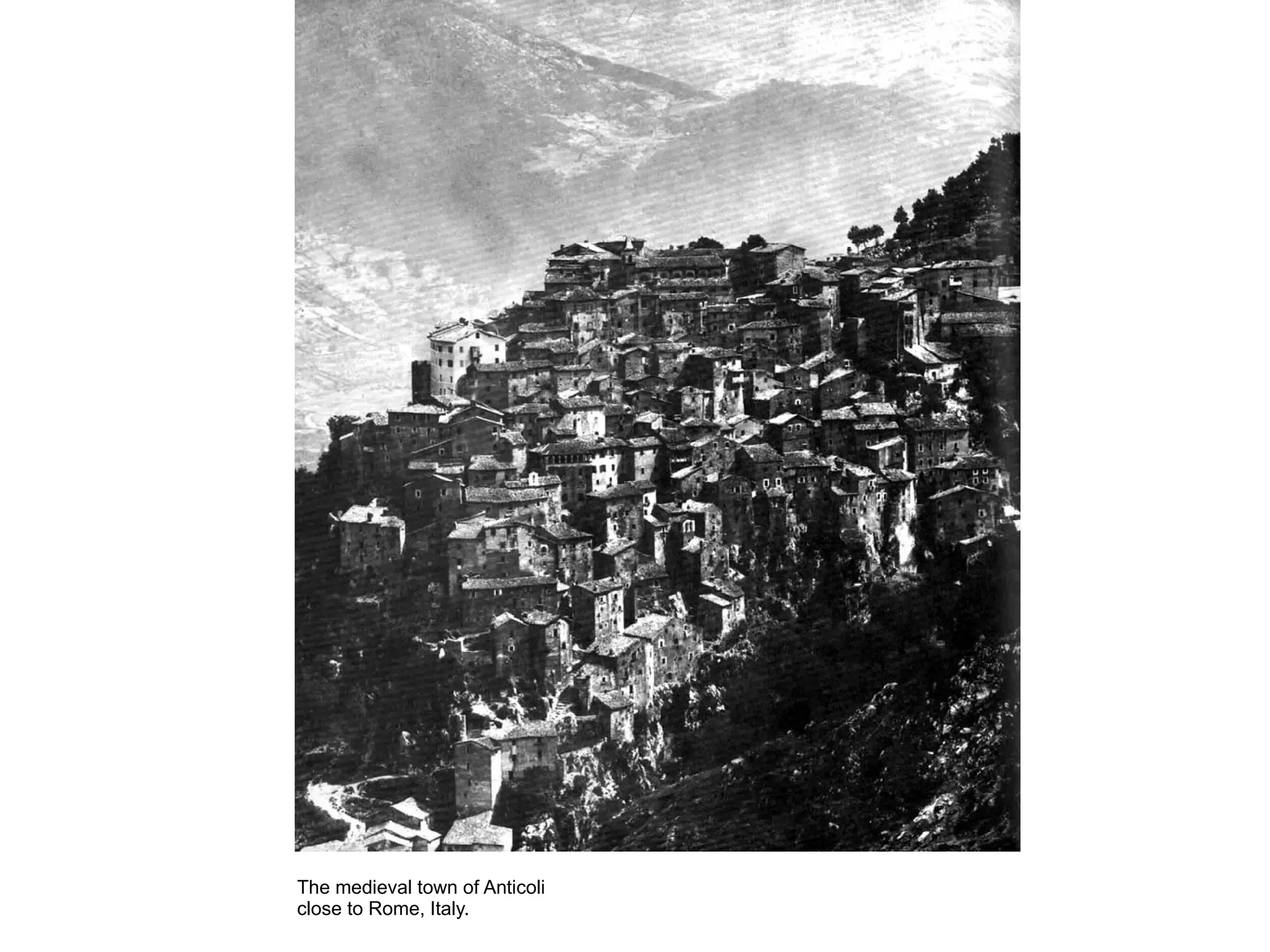 The medieval town of Anticoli
close to Rome, Italy.
 