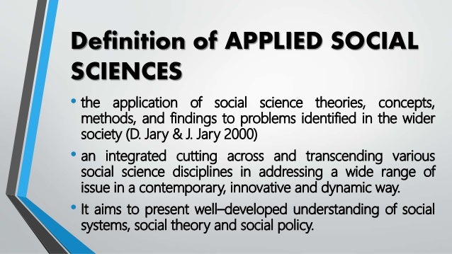 essay about applied social science