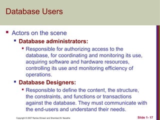 Comprehensive Introduction to Databases and Database Users | PPTX