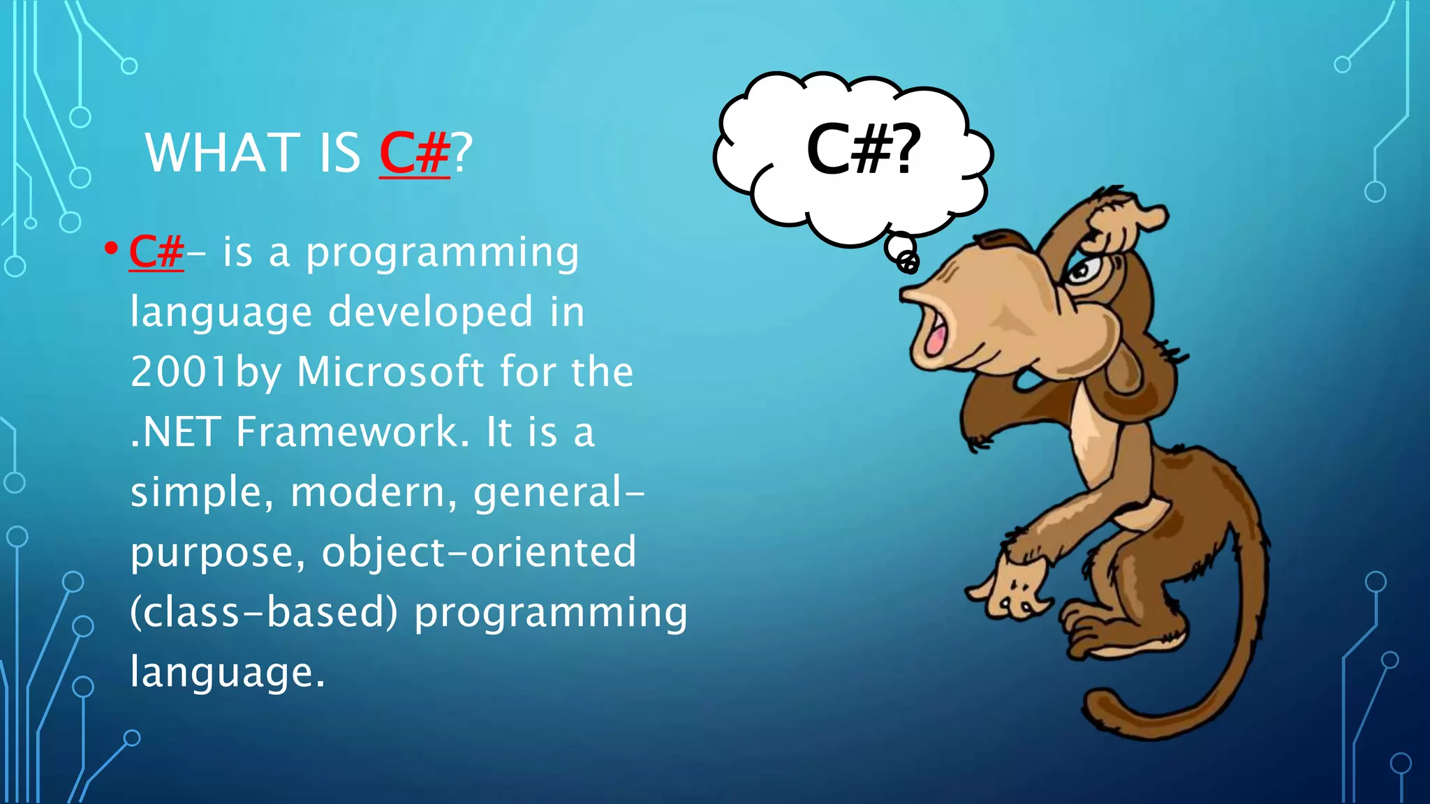Lesson 2: Introduction to C# | PPT