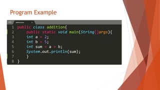 Program Example
 