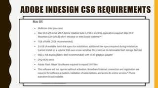 Indesign Software Requirements Lesson 1 introduction to creative design | PPTX