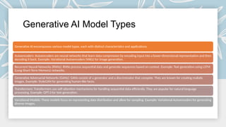Introduction to Gen AI Models and its Applications | PPTX