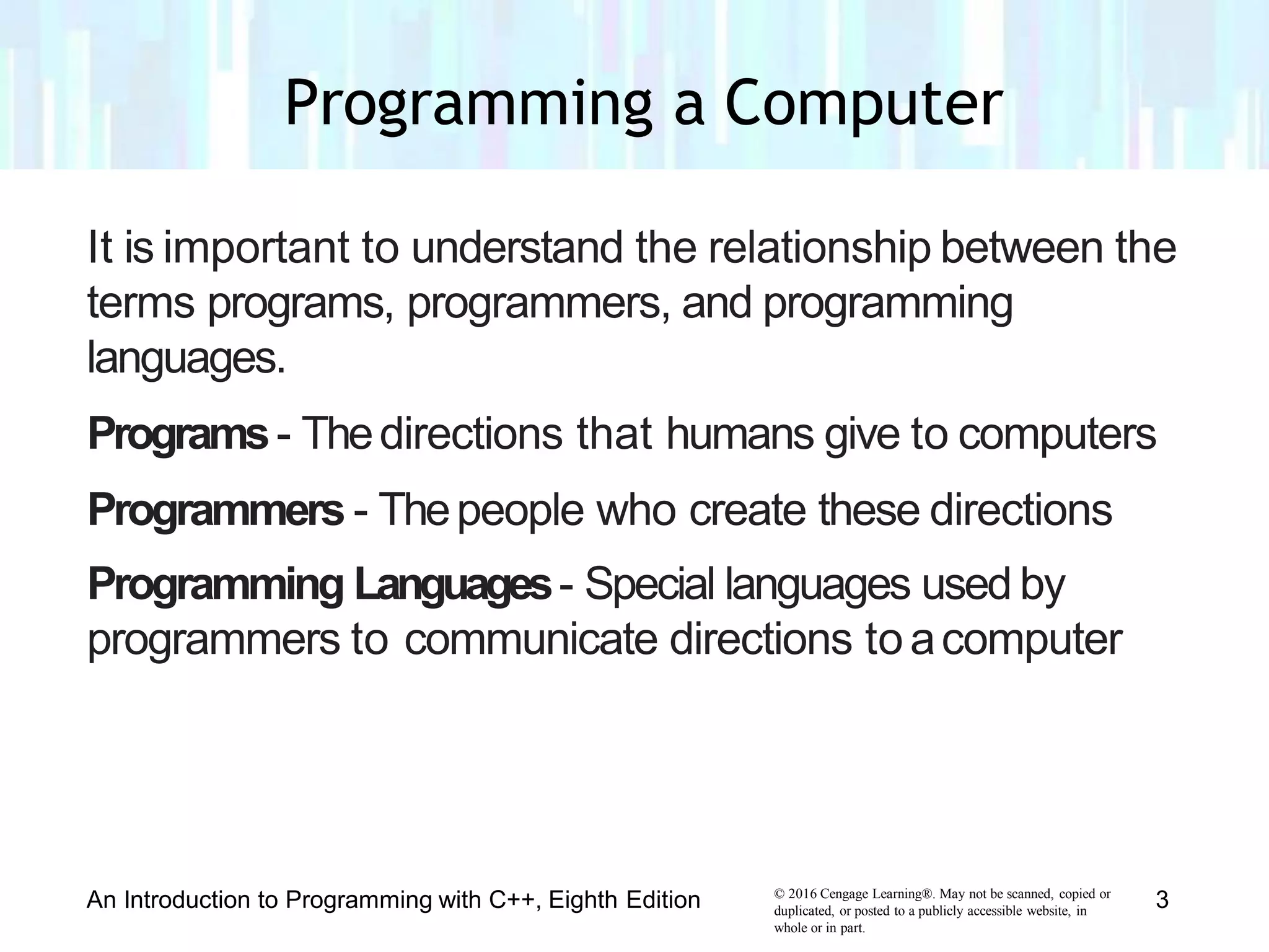 Lesson 1 introduction to programming | PDF