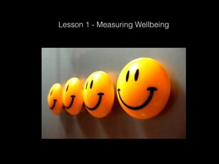 Lesson 1 - Measuring Wellbeing
 