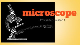 microscope
4th Quarter - Lesson 1
 
