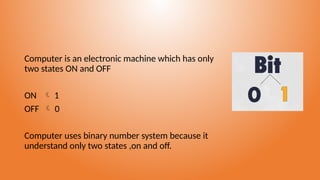 Lesson 1-Number System-Computer numbers- binary to decimal and decimal ...