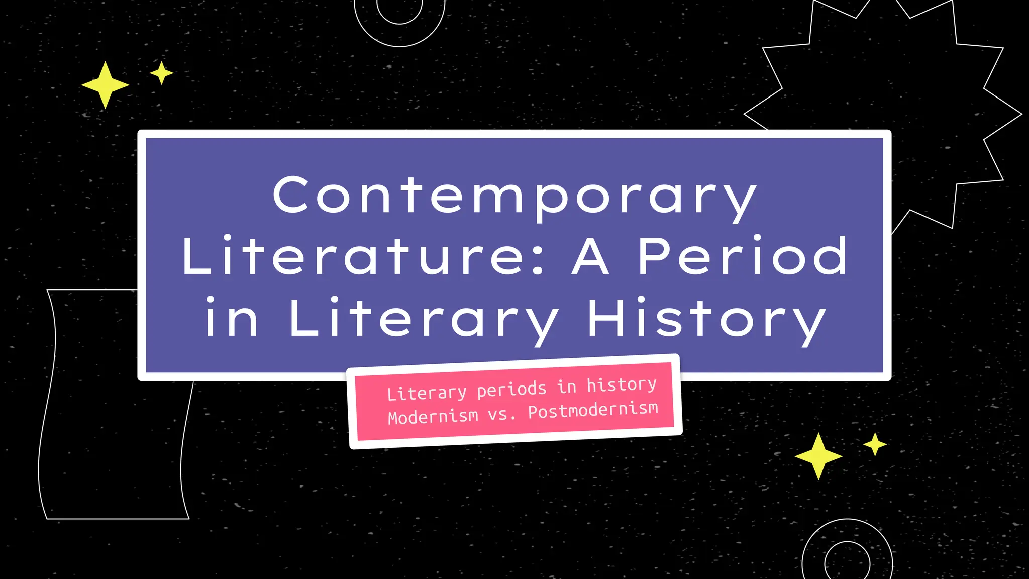 Contemporary
Literature: A Period
in Literary History
 