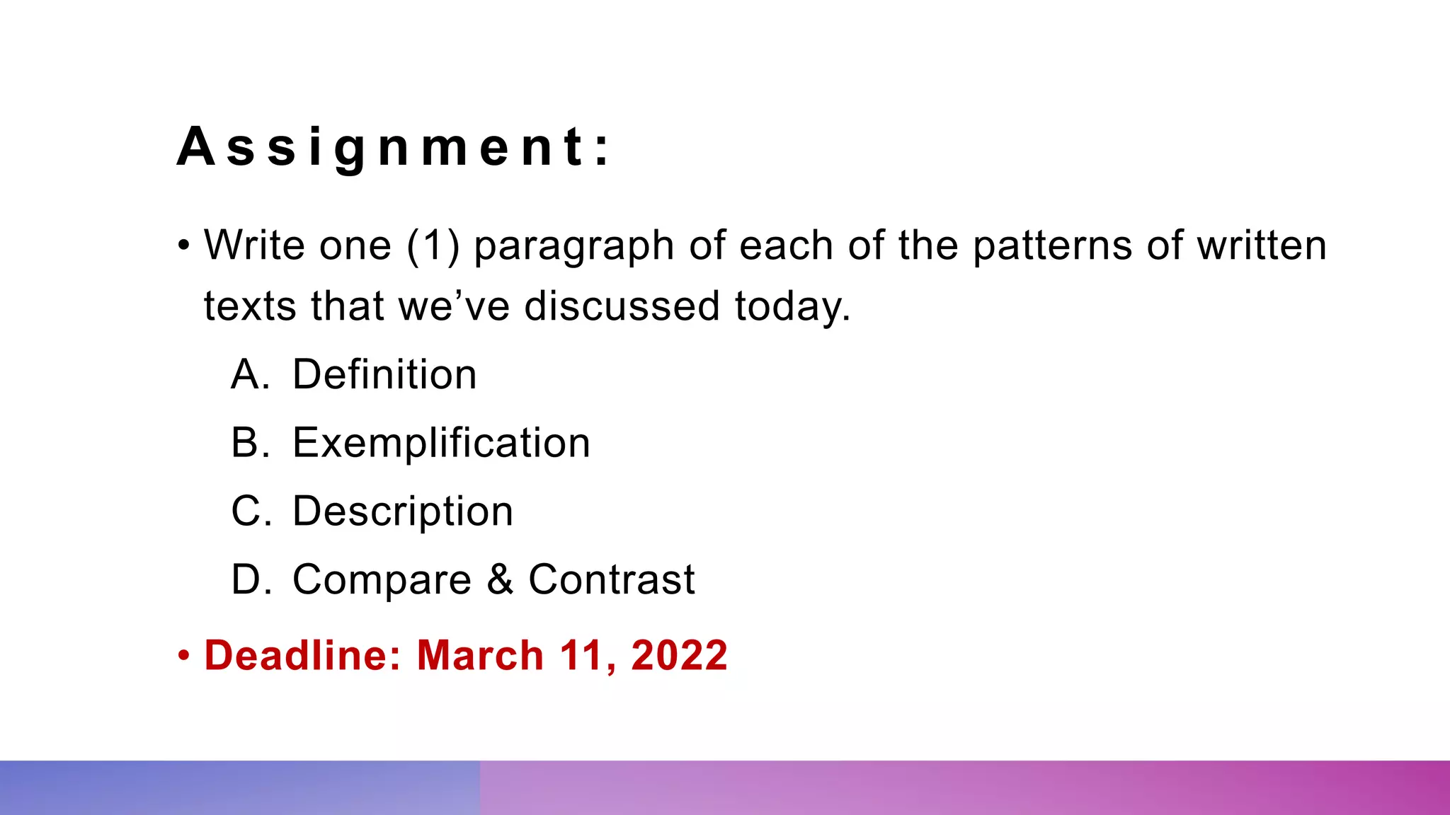 LESSON 1 Patterns of Development in Writing Across Disciplines.pptx