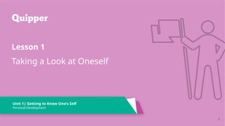 3
Taking a Look at Oneself
Lesson 1
Unit 1| Getting to Know One’s Self
Personal Development
3
 