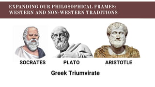SOCRATES PLATO ARISTOTLE
Greek Triumvirate
 