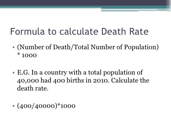 How To Calculate Death Rate