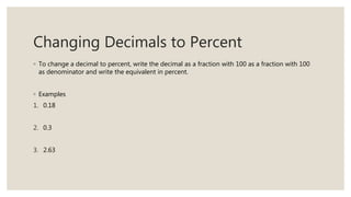 Lesson 1 - Quarter 3 (Percent in Relation to fraction, Ratio, and ...