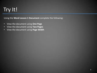 Using The Document Lesson 1 sharing and maintaining documents | PPTX