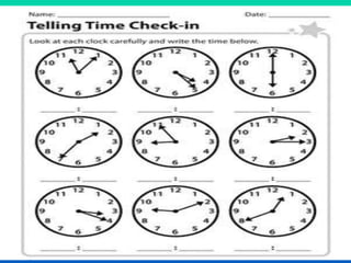 Write Time Lesson Lesson 1 -Telling/Writing Time | PPTX