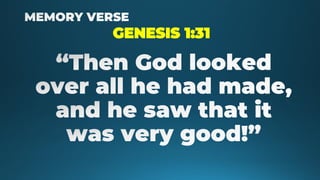GENESIS 1:31