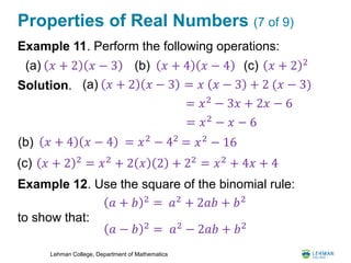 Lesson 1: The Real Number System