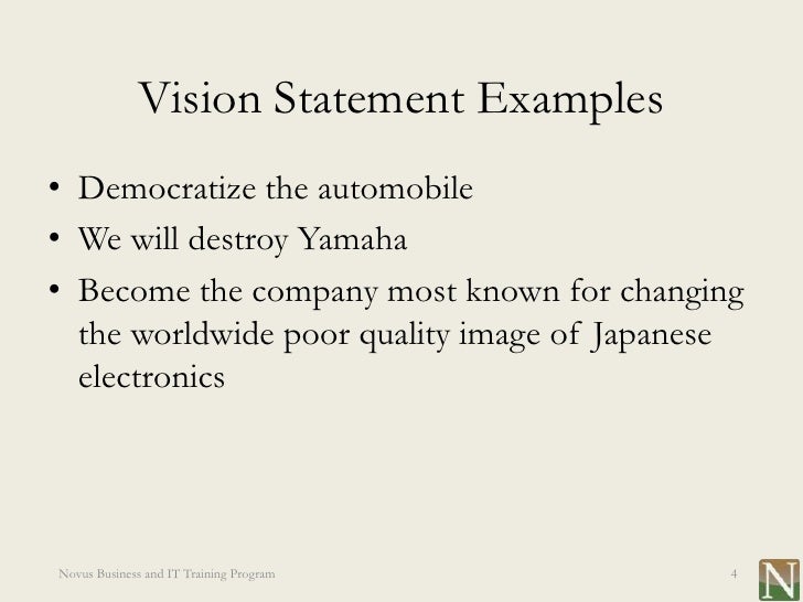 lesson 1 vision and mission statements sample mission statements for businesses