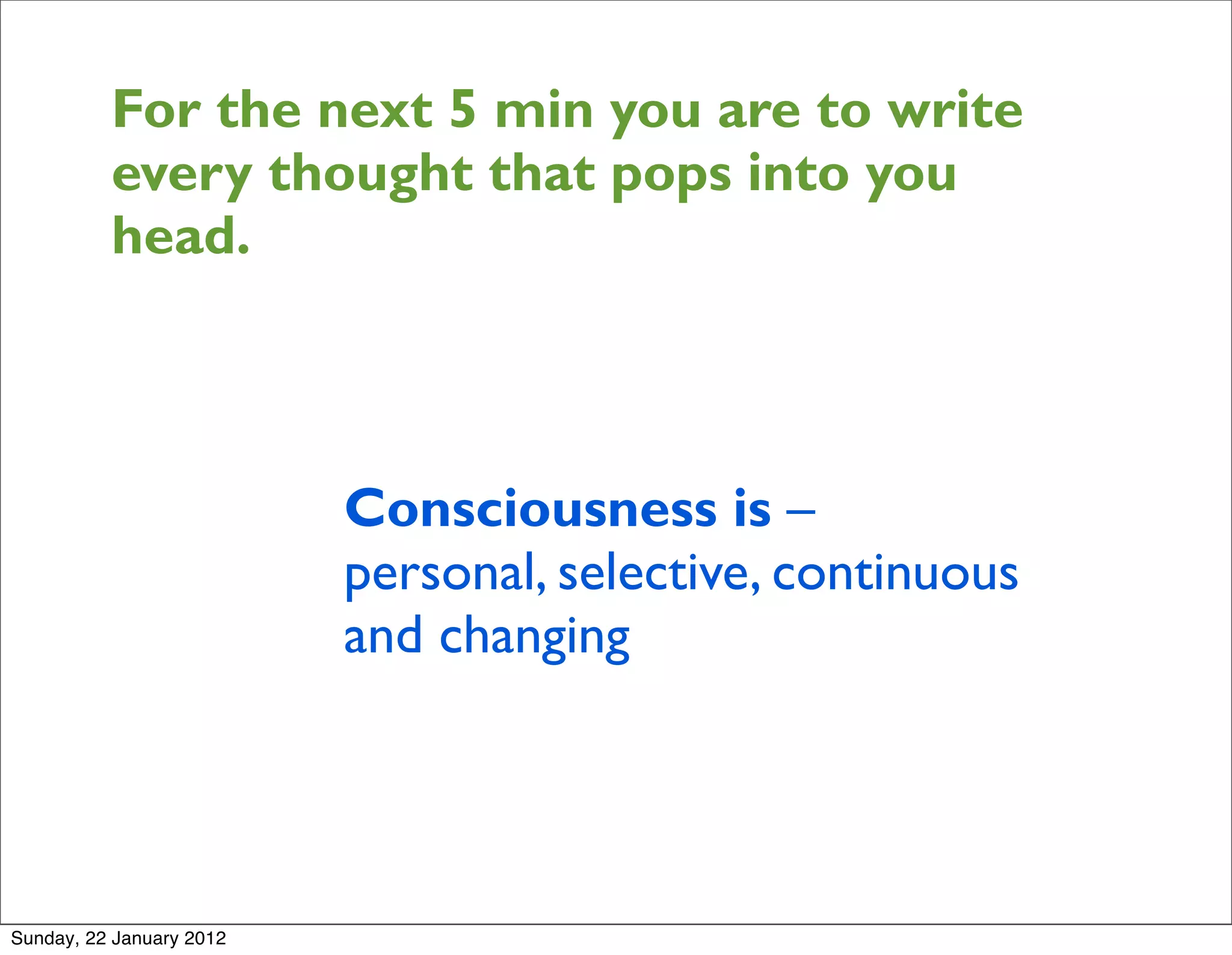 Lesson 1 what is consciousness | PDF