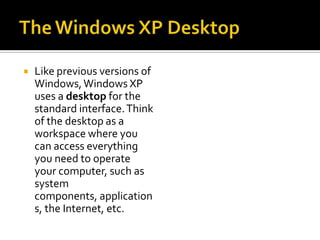 Lesson1 windows xp | PPTX