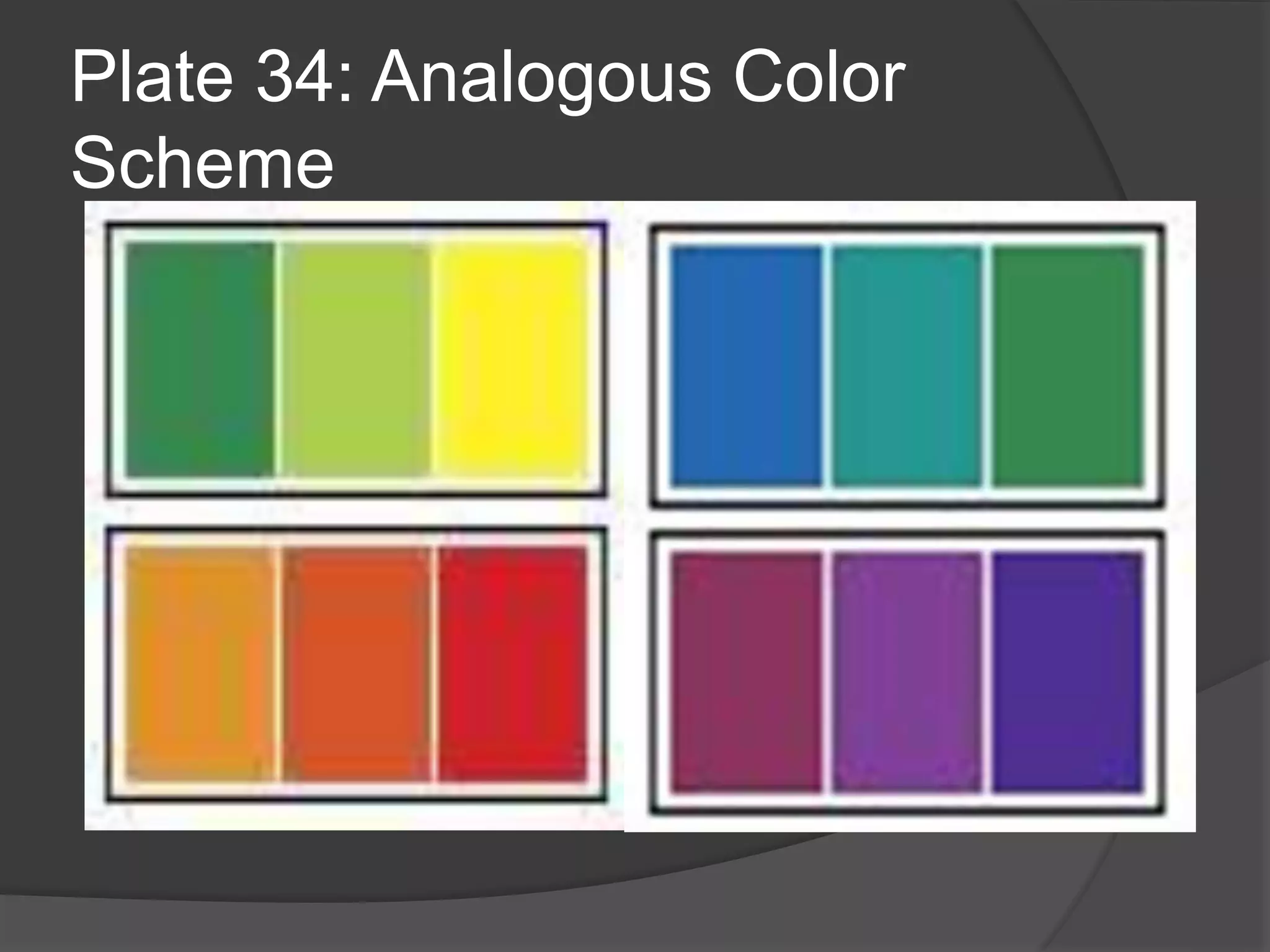 Plate 34: Analogous Color
Scheme
 
