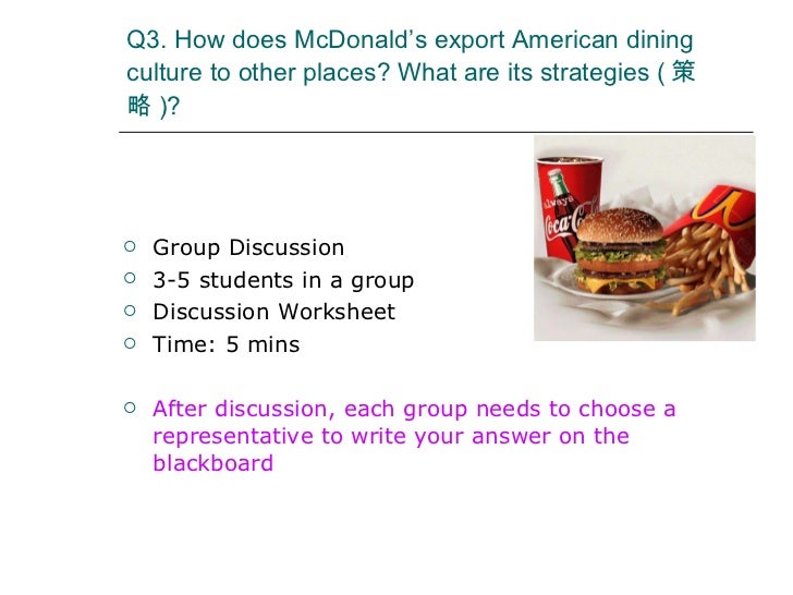 Lesson 10 Cultural Globalization Mcdonald S