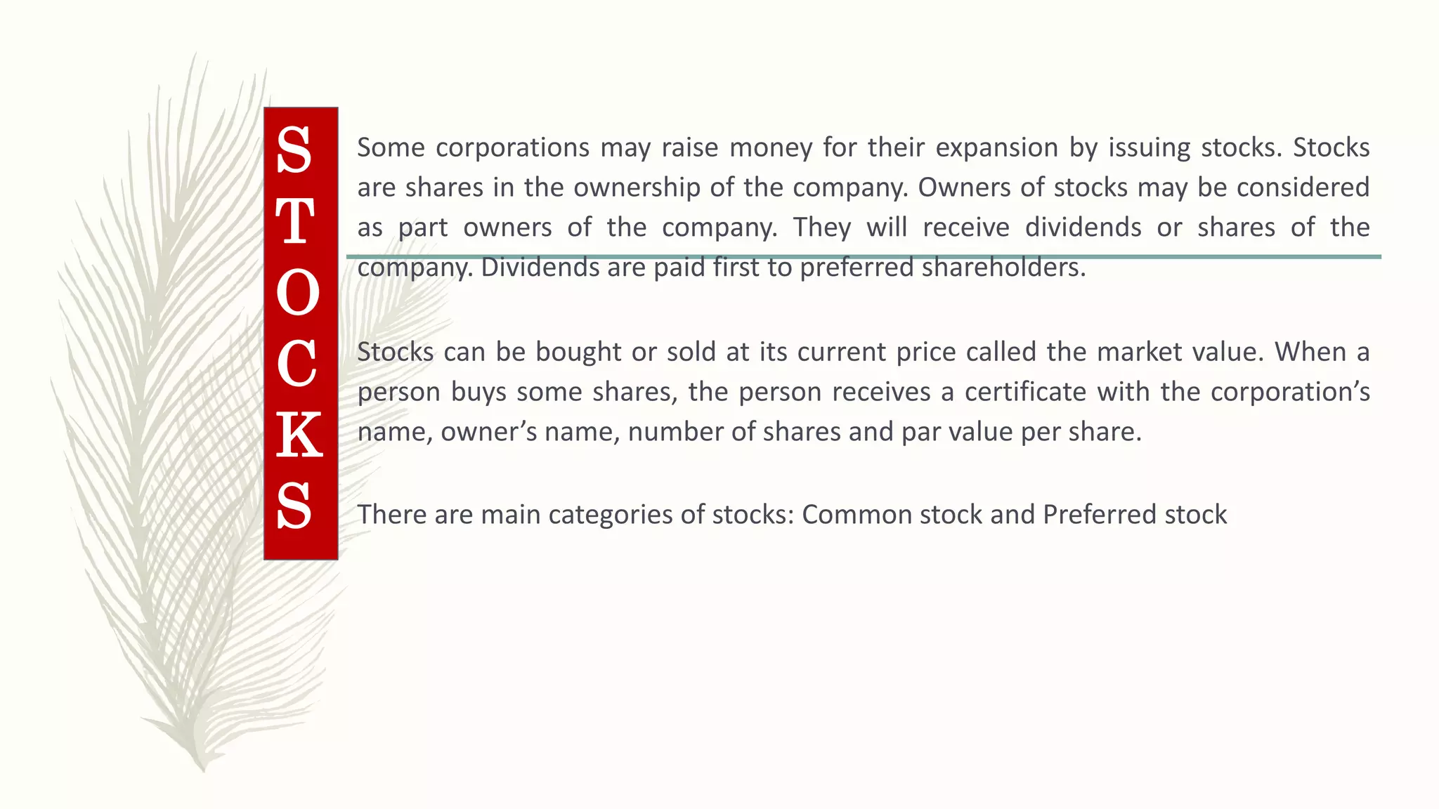 Lesson 10 stocks and bonds PPT