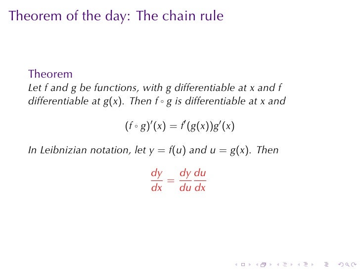 Lesson 10 The Chain Rule