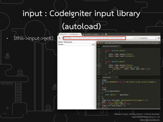 CodeIgniter For Project : Lesson 105 - Helper and Library | PPT