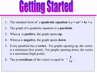 lesson 10 How to Graph Quadratic Equa.PPT