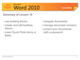 Word Lesson 10 PPT | PPTX