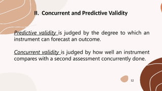 LESSON 10 STABLISHING VALIDITY AND REALBILITY OF RESEARCH INSTRUMENT ...