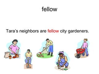fellow Tara’s neighbors are fellow city gardeners.