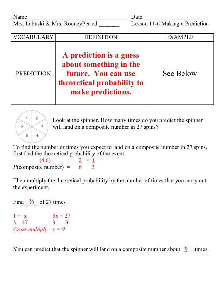Lesson 11 6 making a prediction
