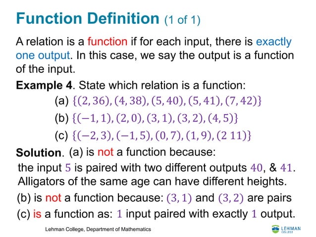 Lesson 11: Functions and Function Notation | PPT