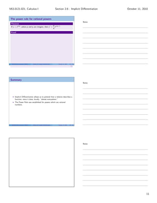 Lesson 11: Implicit Differentiation (Section 21 handout) | PDF