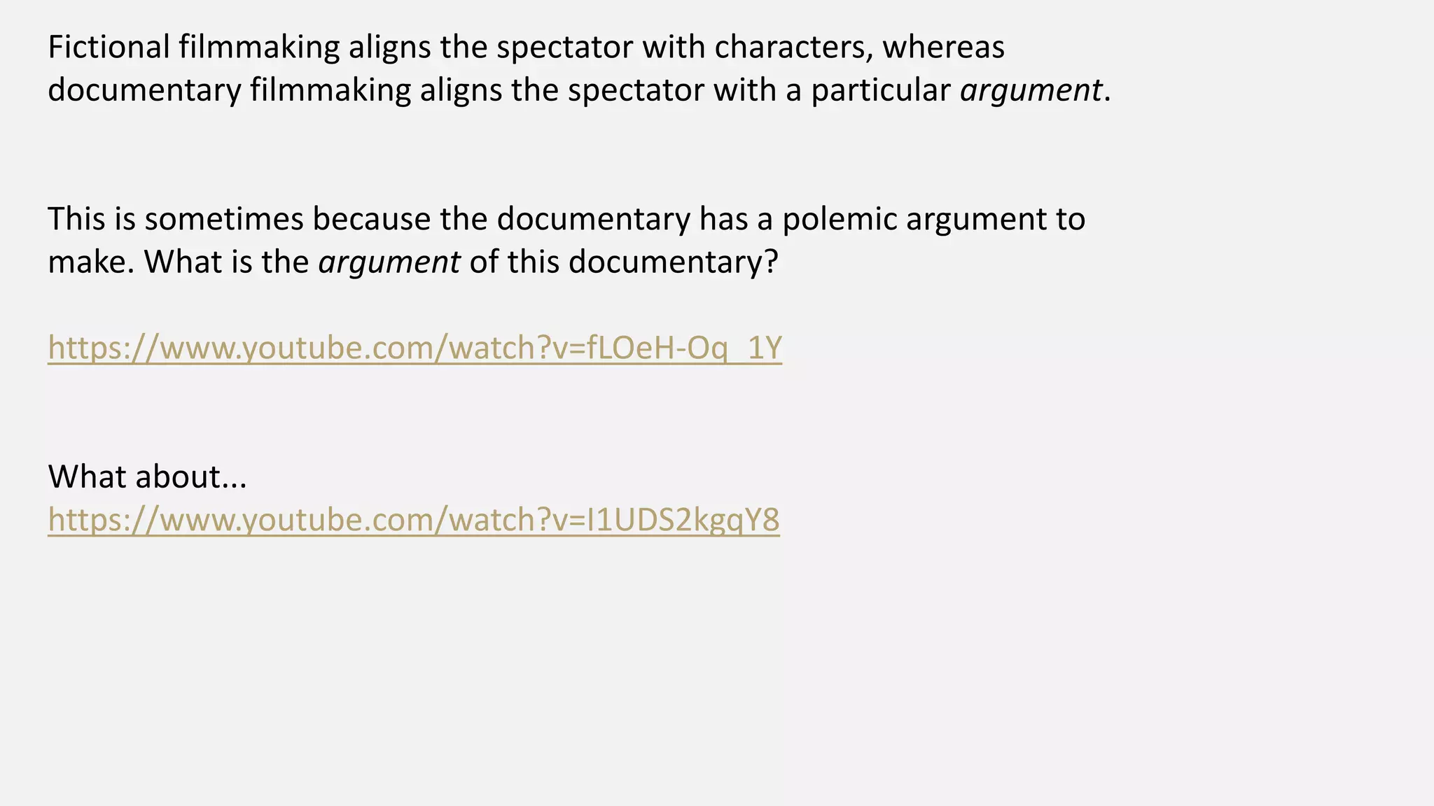 Lesson 11 Intro To Documentary Ppt