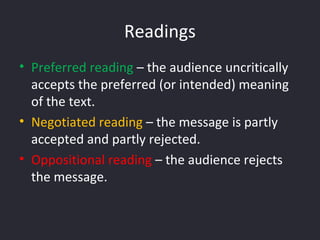 Oppositional Reading Media Text Example Lesson 11 - Mediation | PPT