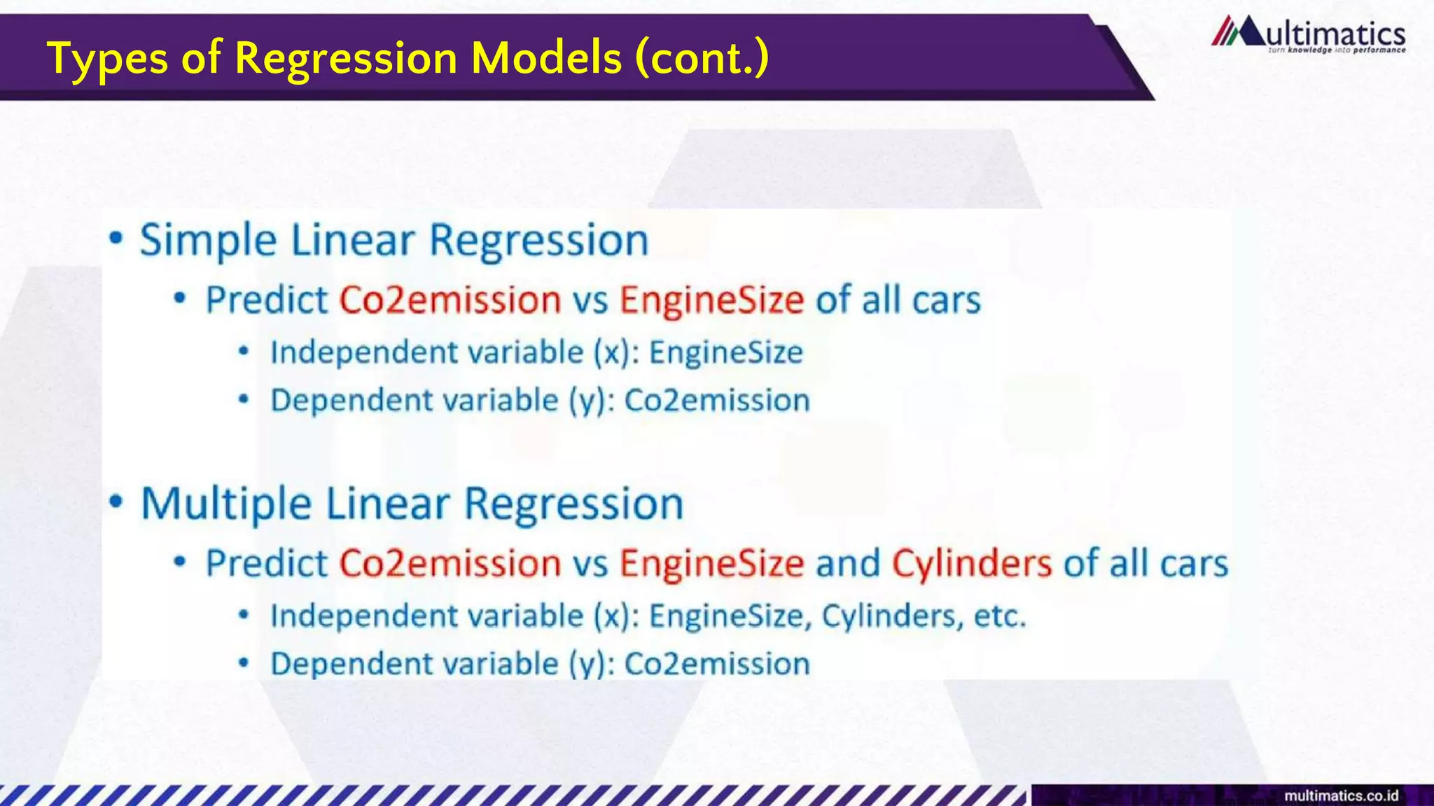 Types of Regression Models (cont.)
 