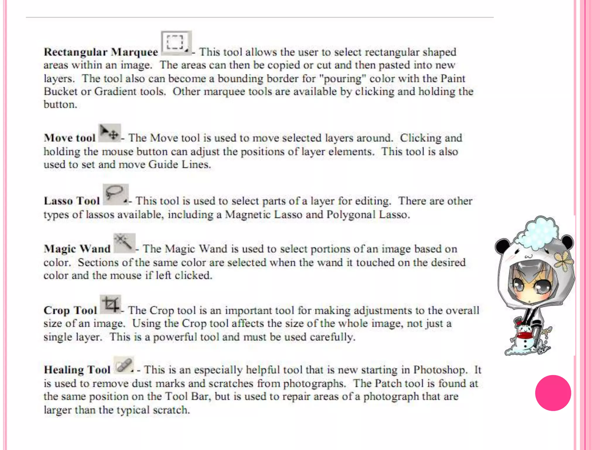 Adobe Photoshop Toolbar