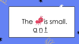 The is small.
_ _ _
a n t
 