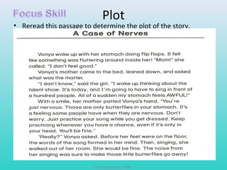 Plot 
• Reread this passage to determine the plot of the story. 
T79 transparency R69 
 