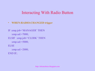 Oracle Forms Triggers | PPT