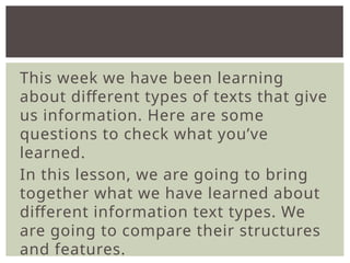 Lesson 12 NLC.pptx Information Text Types | PPTX