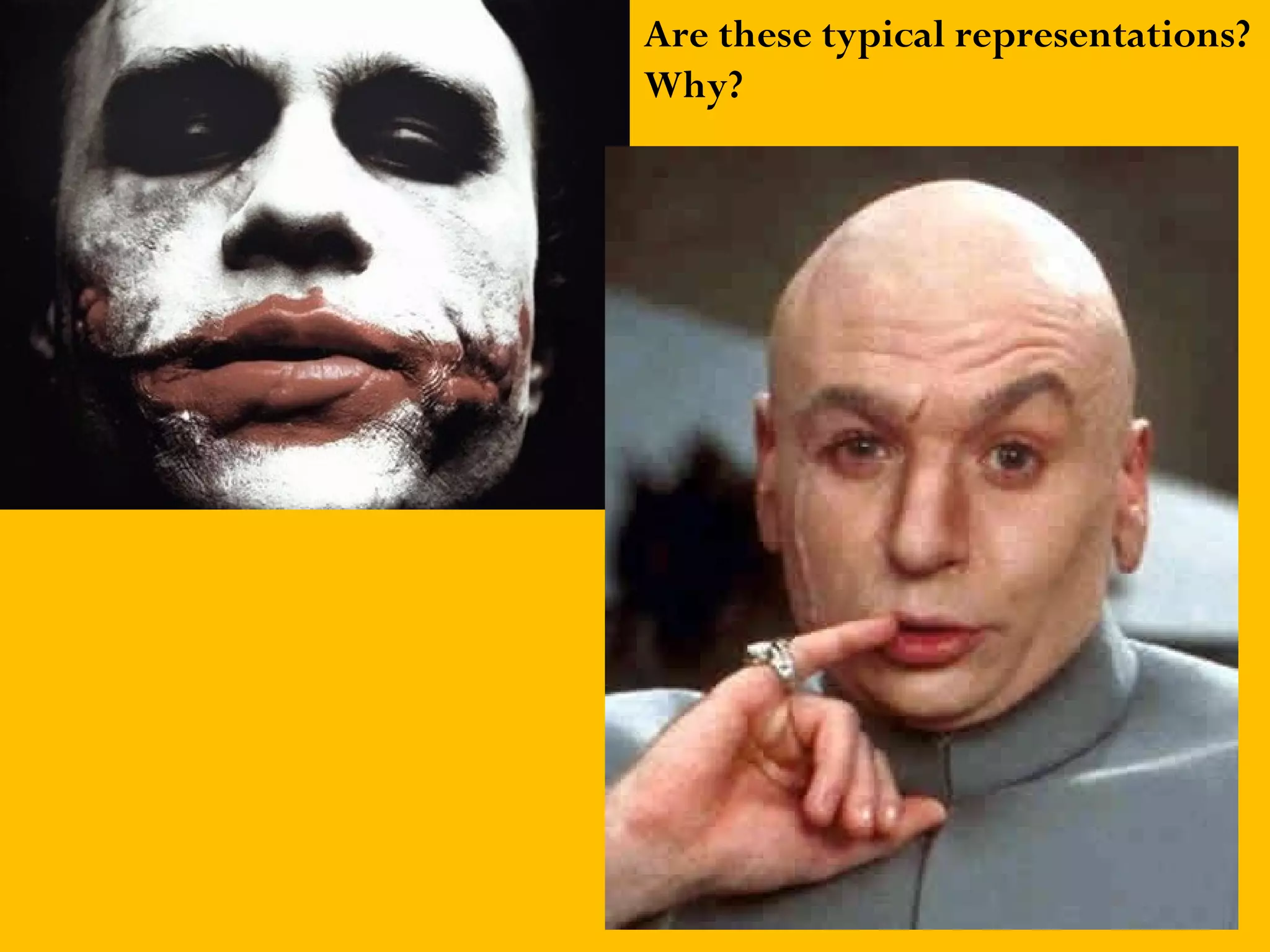 Are these typical representations?
Why?

 