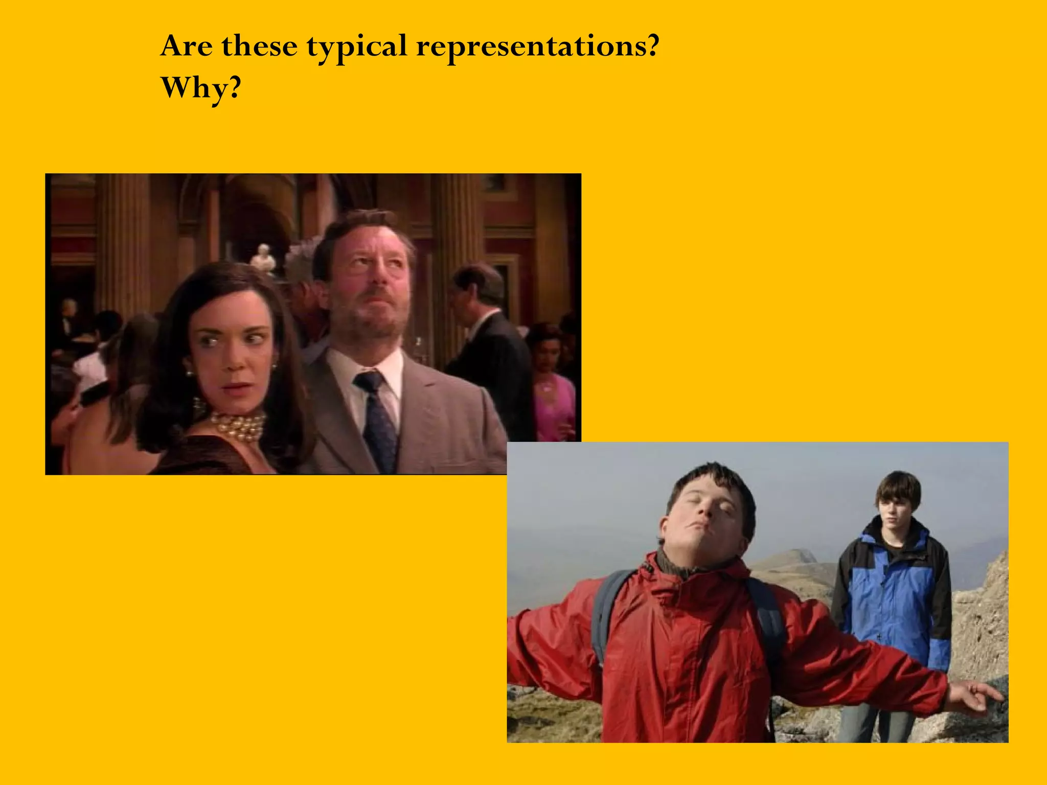 Are these typical representations?
Why?

 