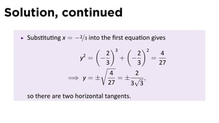 Lesson 11: Implicit Differentiation (slides) | PDF